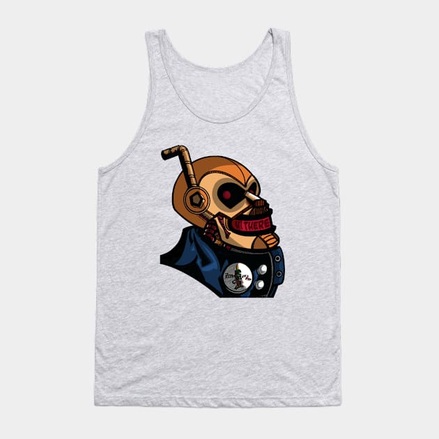 SMILLING RETRO ROBOT Tank Top by THE ROTTEN APPLE STUDIO